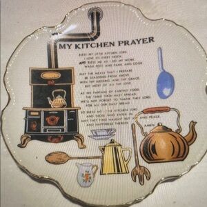 Good condition, My Kitchen Prayer plate, 8"